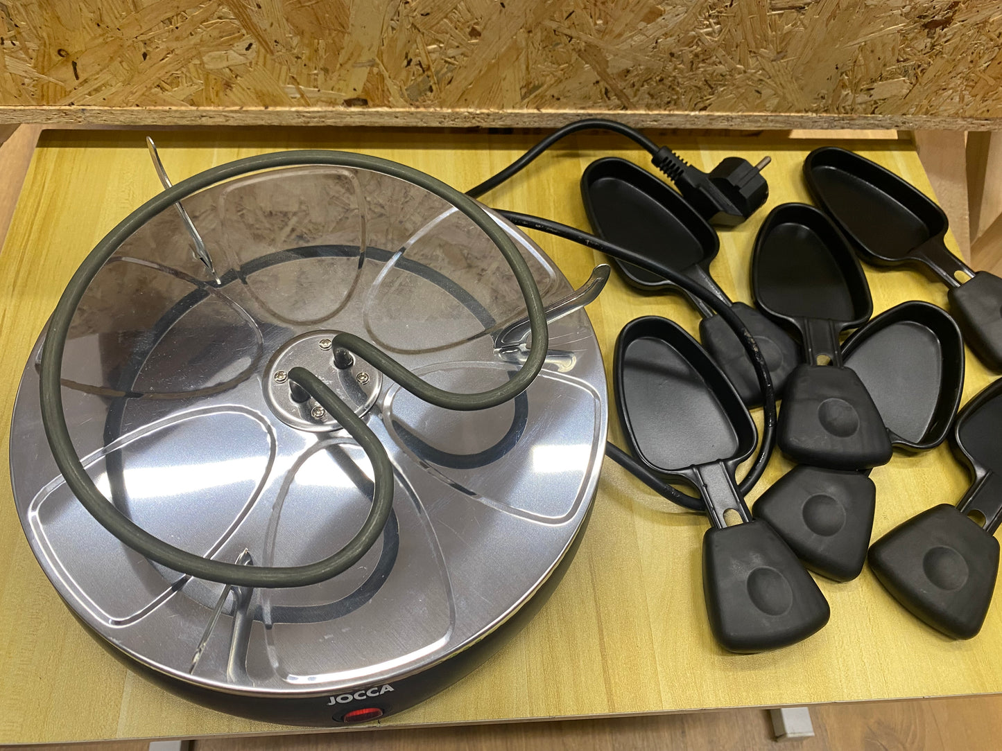 Raclette para 6 personas con forma redonda