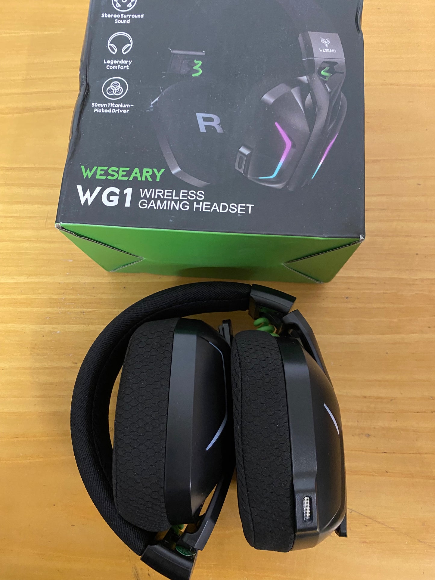 WESEARY WG1 Cascos Gaming Inalambricos