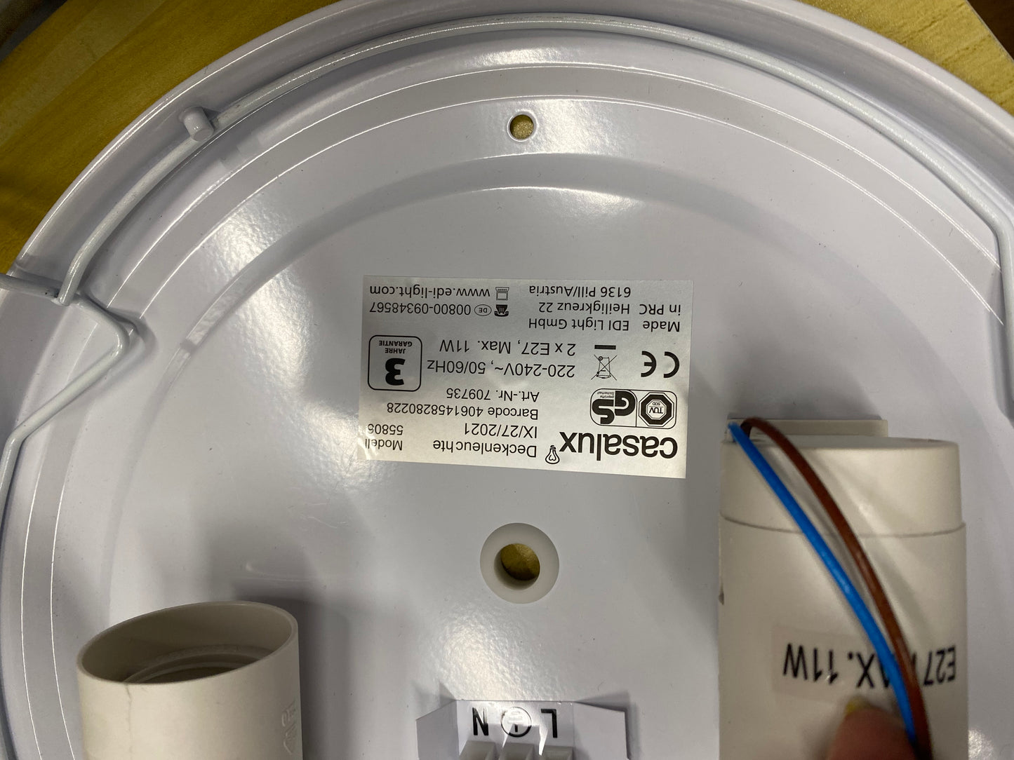 Lámpara de techo textil