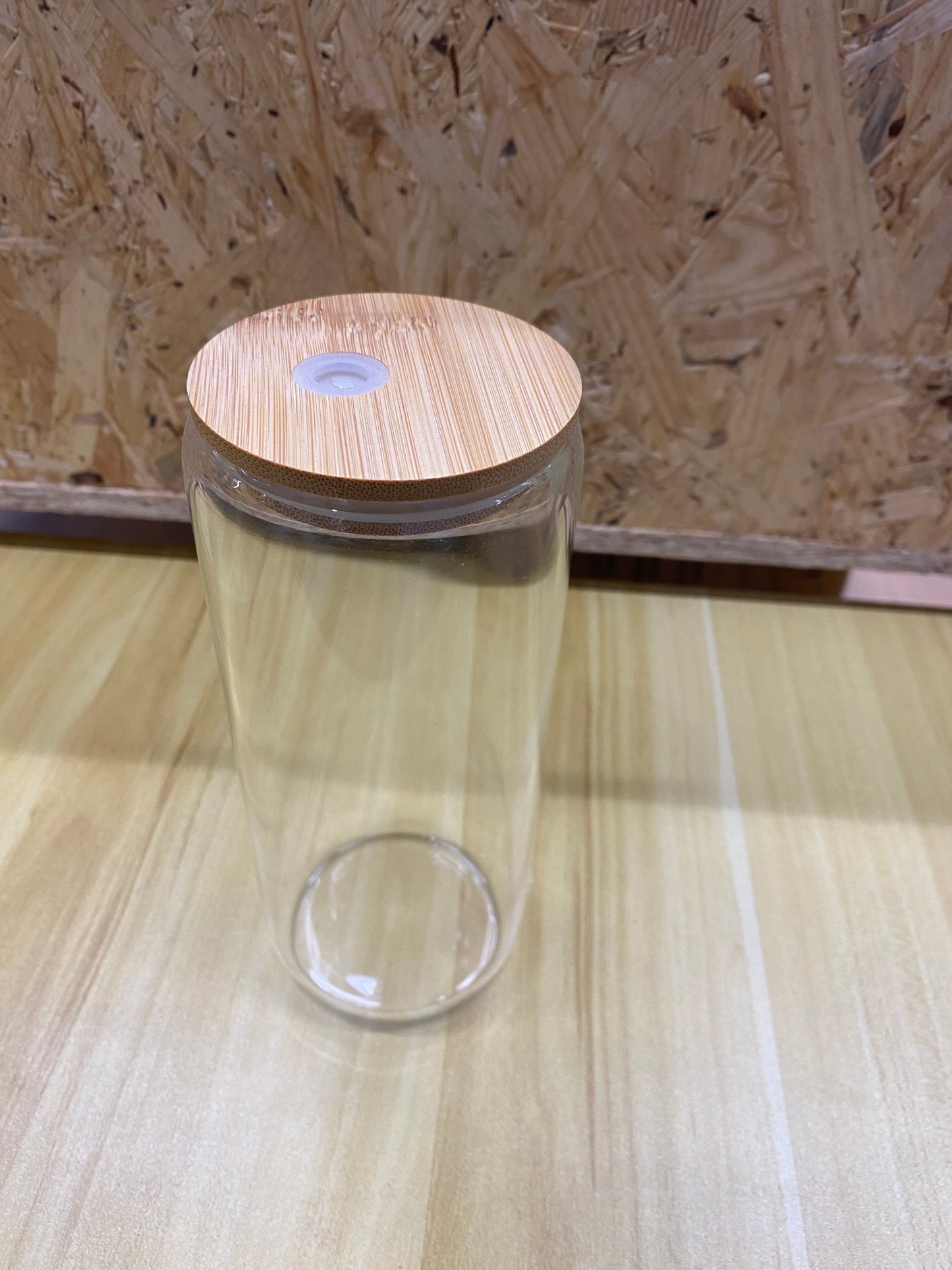 2 Vasos para beber con tapas de bambú y pajita