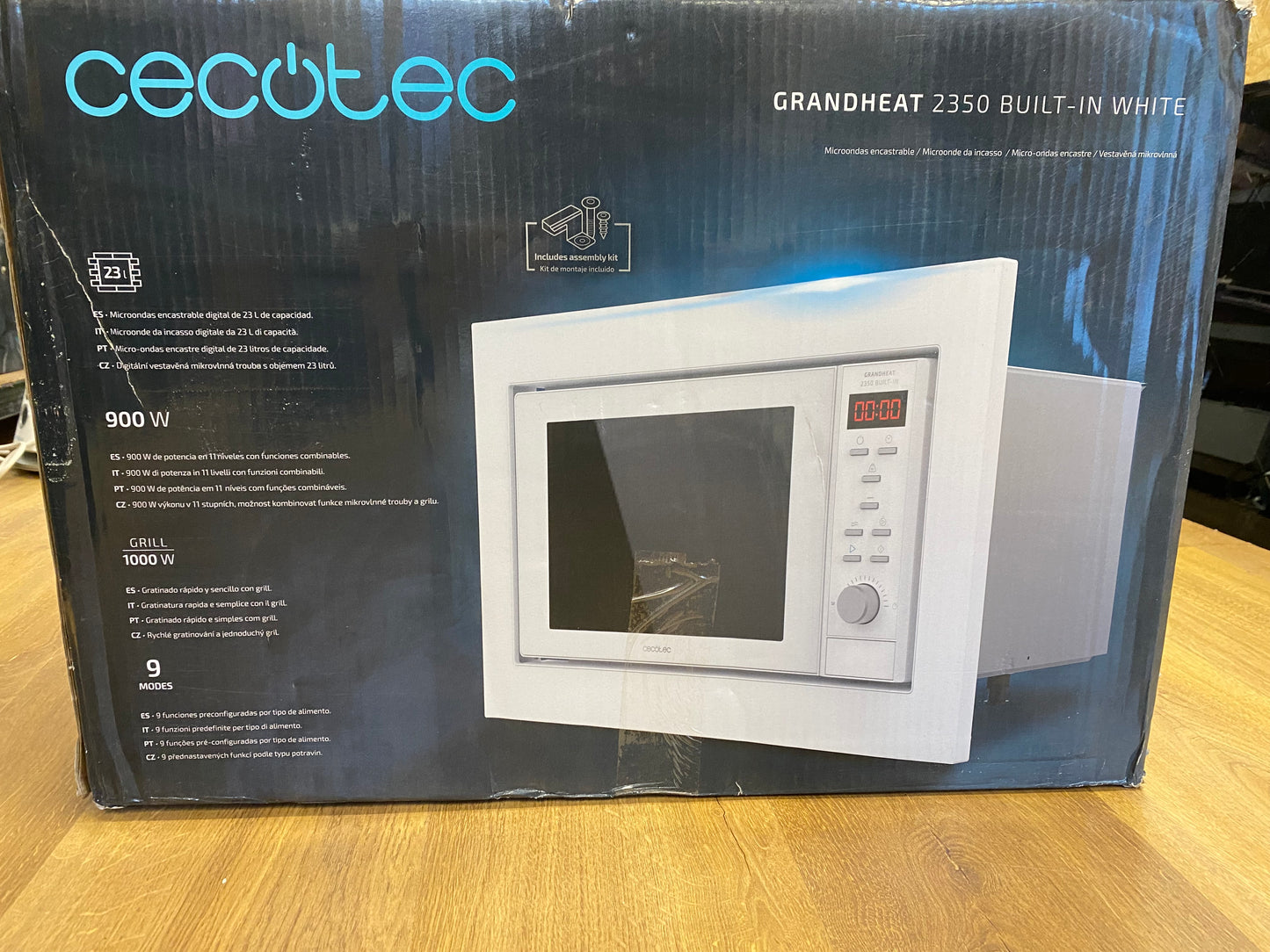 Cecotec Microondas encastrable Digital GrandHeat 2350