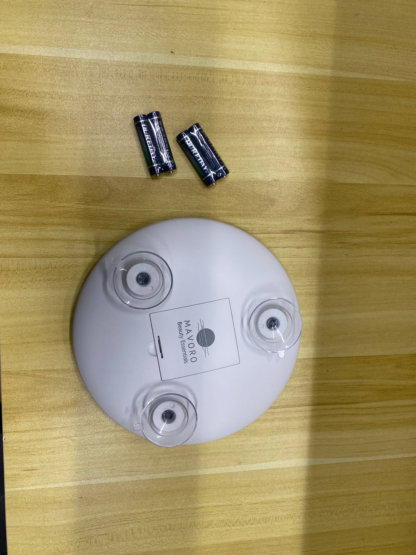 Mavoro Espejo retroiluminado de aumento con triple ventosa con luz y con 10 aumentos