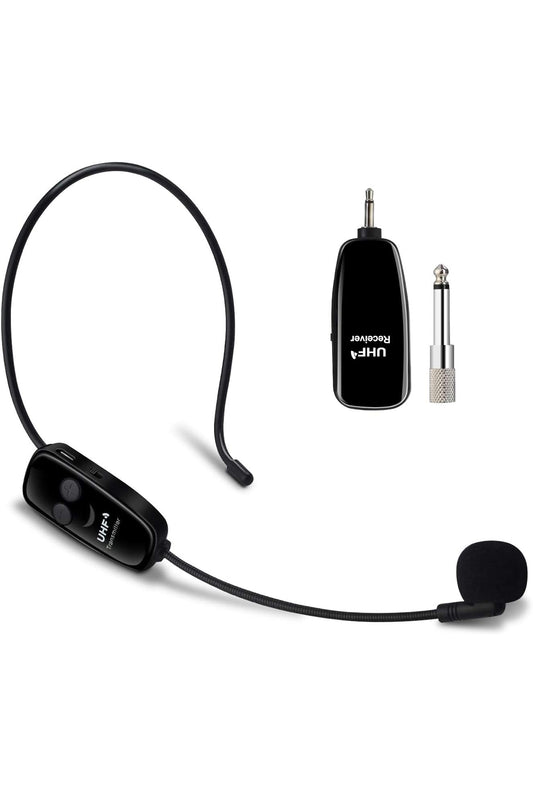 PELLOR UHF Micrófono Inalámbrico con Diadema