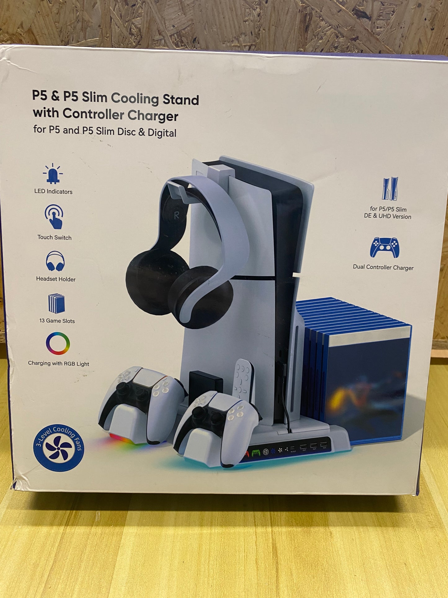 Soporte para PS5 y PS5 Slim con Cargador Mando PS5