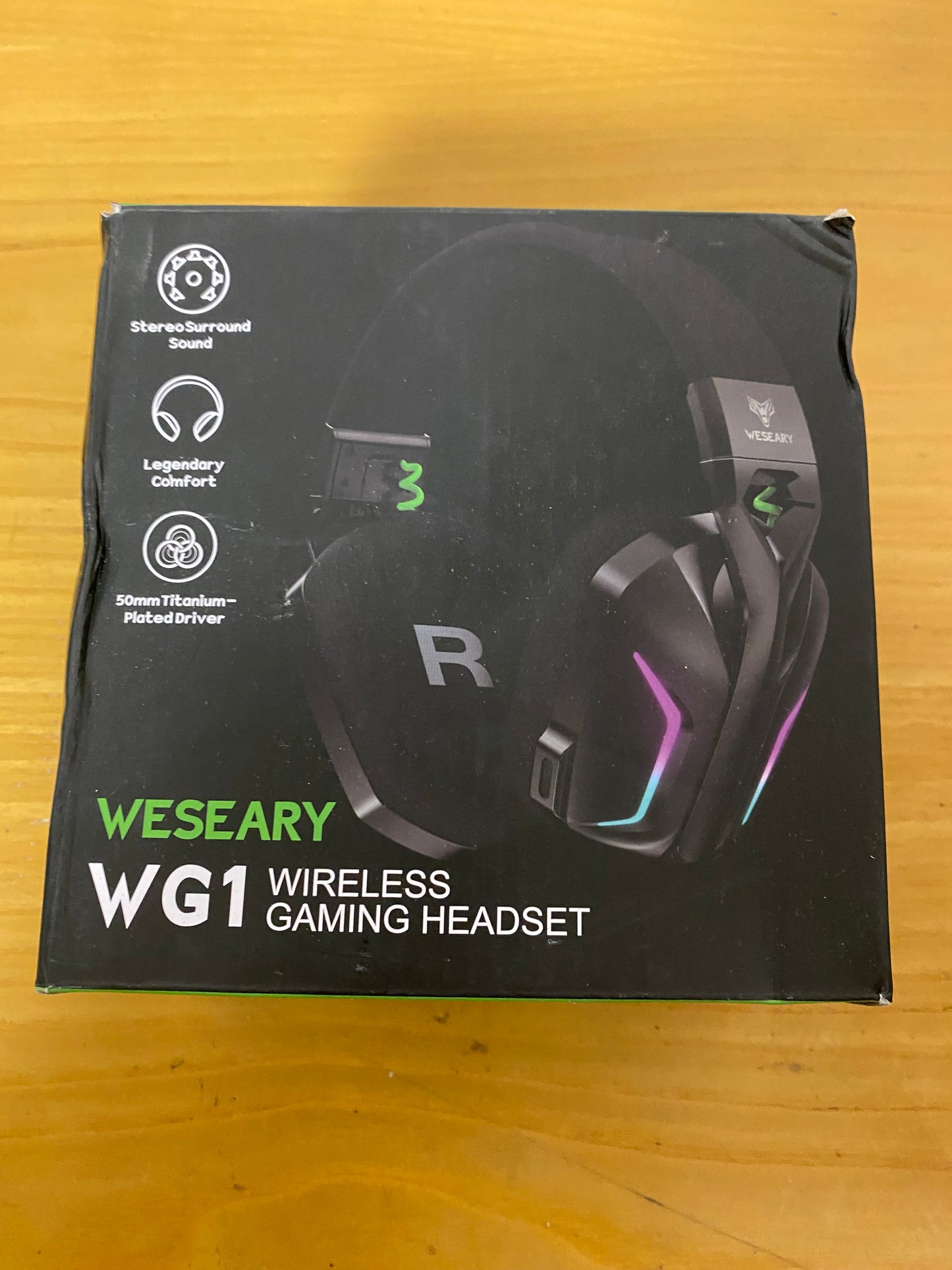 WESEARY WG1 Cascos Gaming Inalambricos