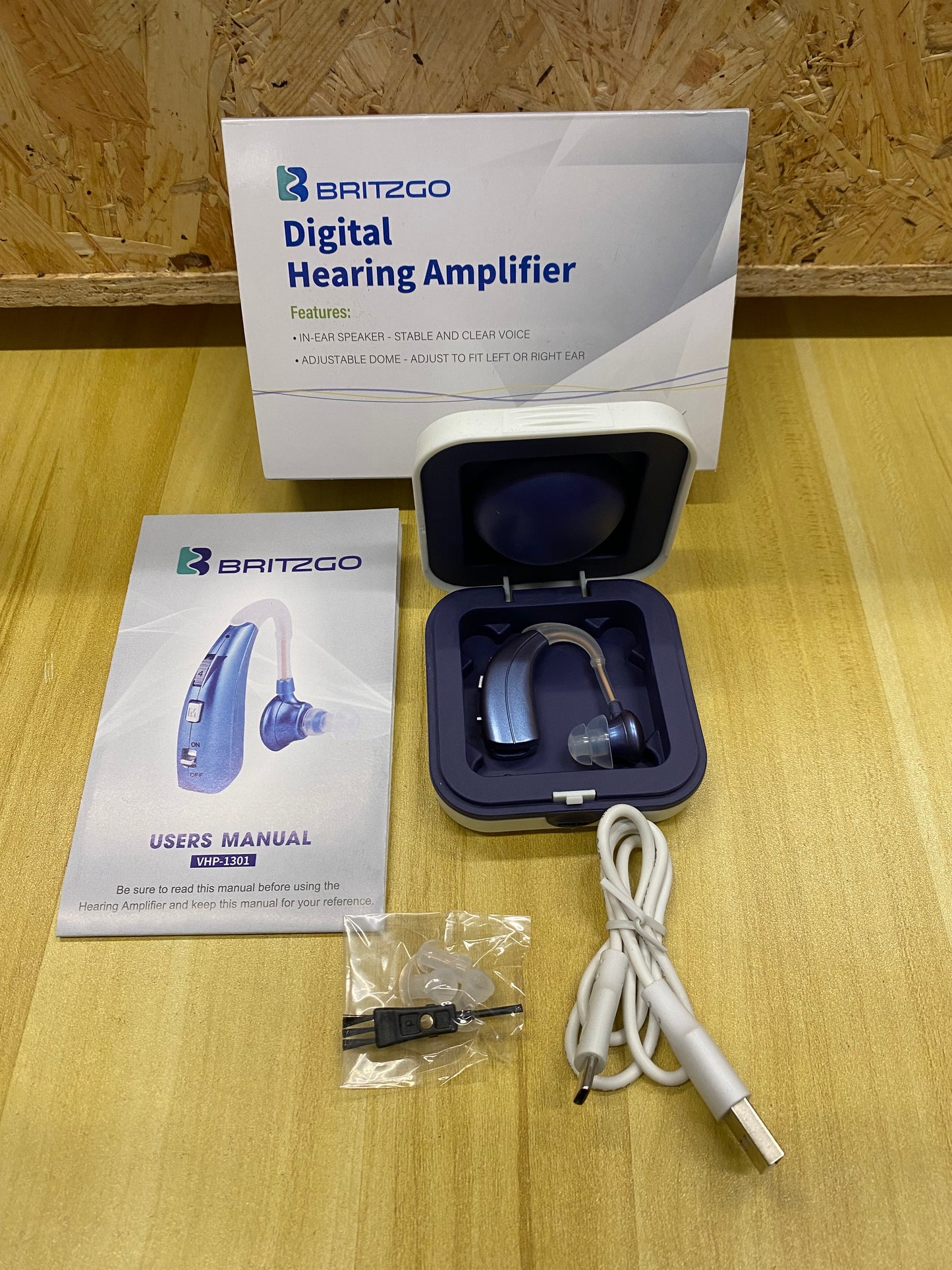 Britzgo Dispositivo recargable compacto, dos modos de sonido, carga tipo C, azul