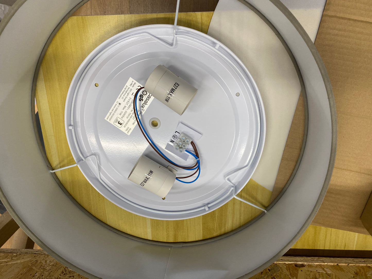 Lámpara de techo textil