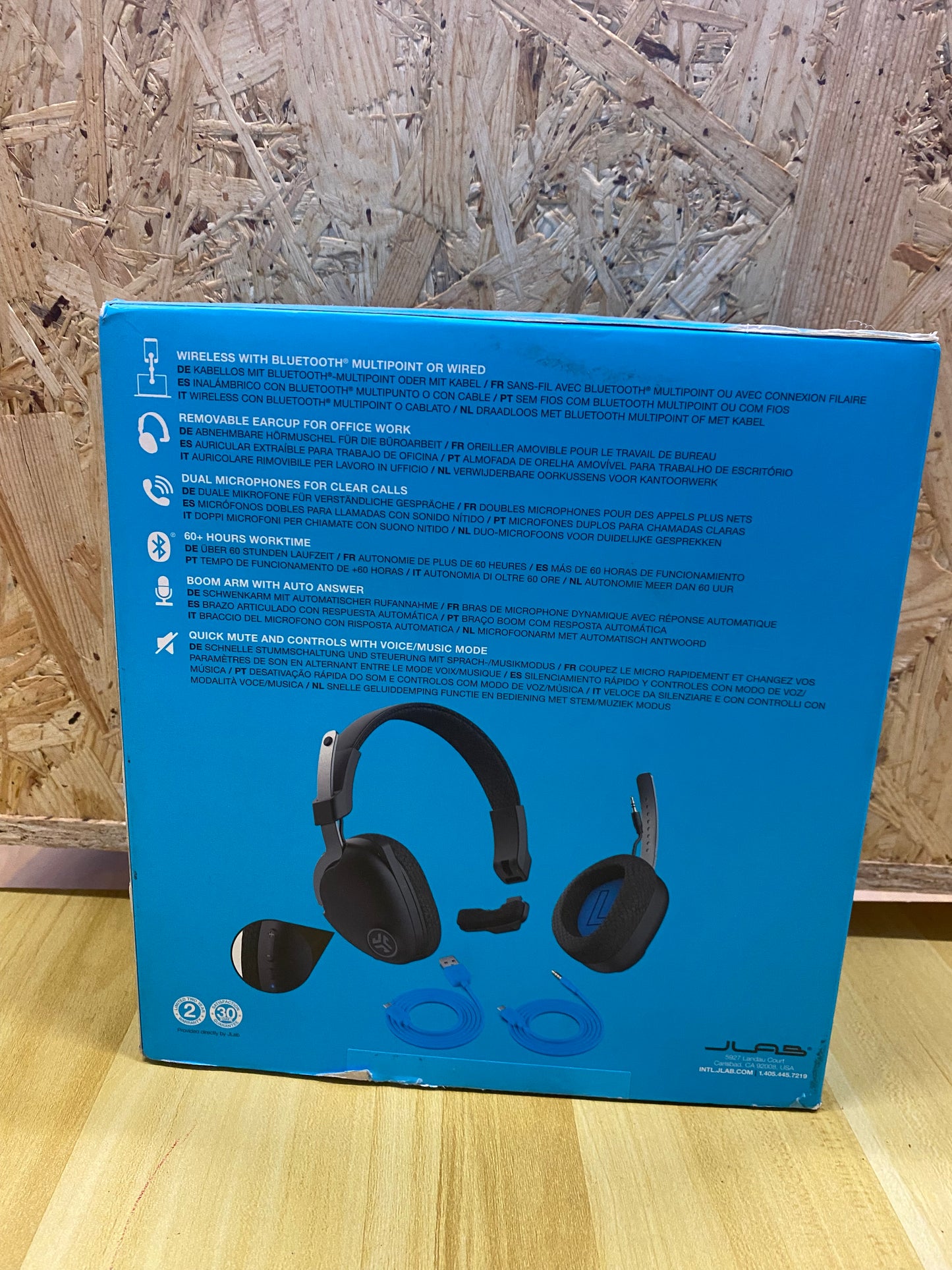 JLab JBuds Work - Auriculares Inalambricos Bluetooth con Microfono