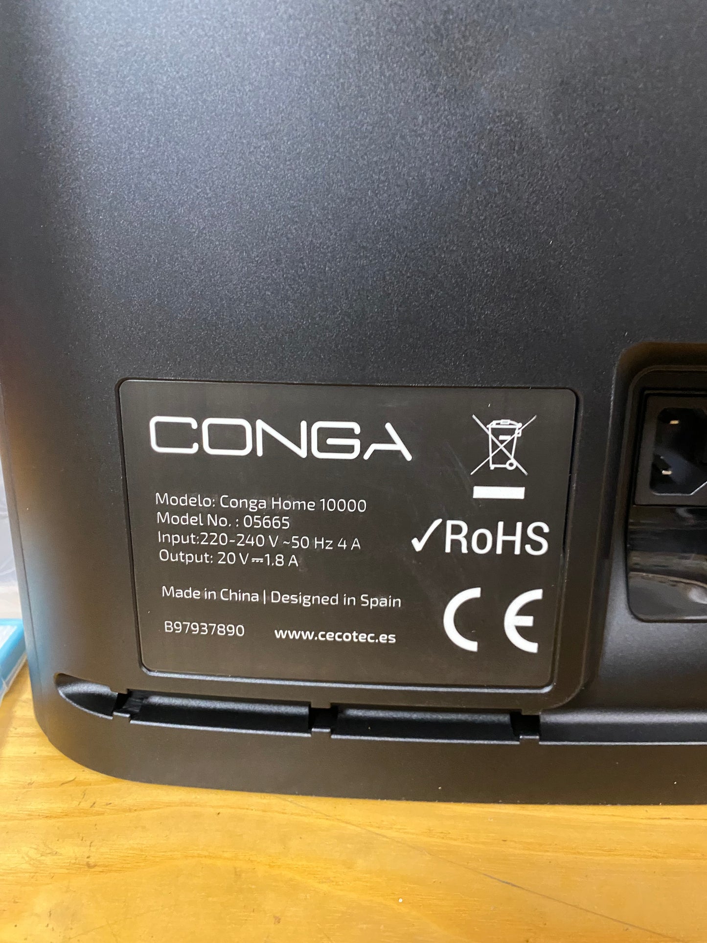 Cecotec Base de Autovaciado Conga Home 10000