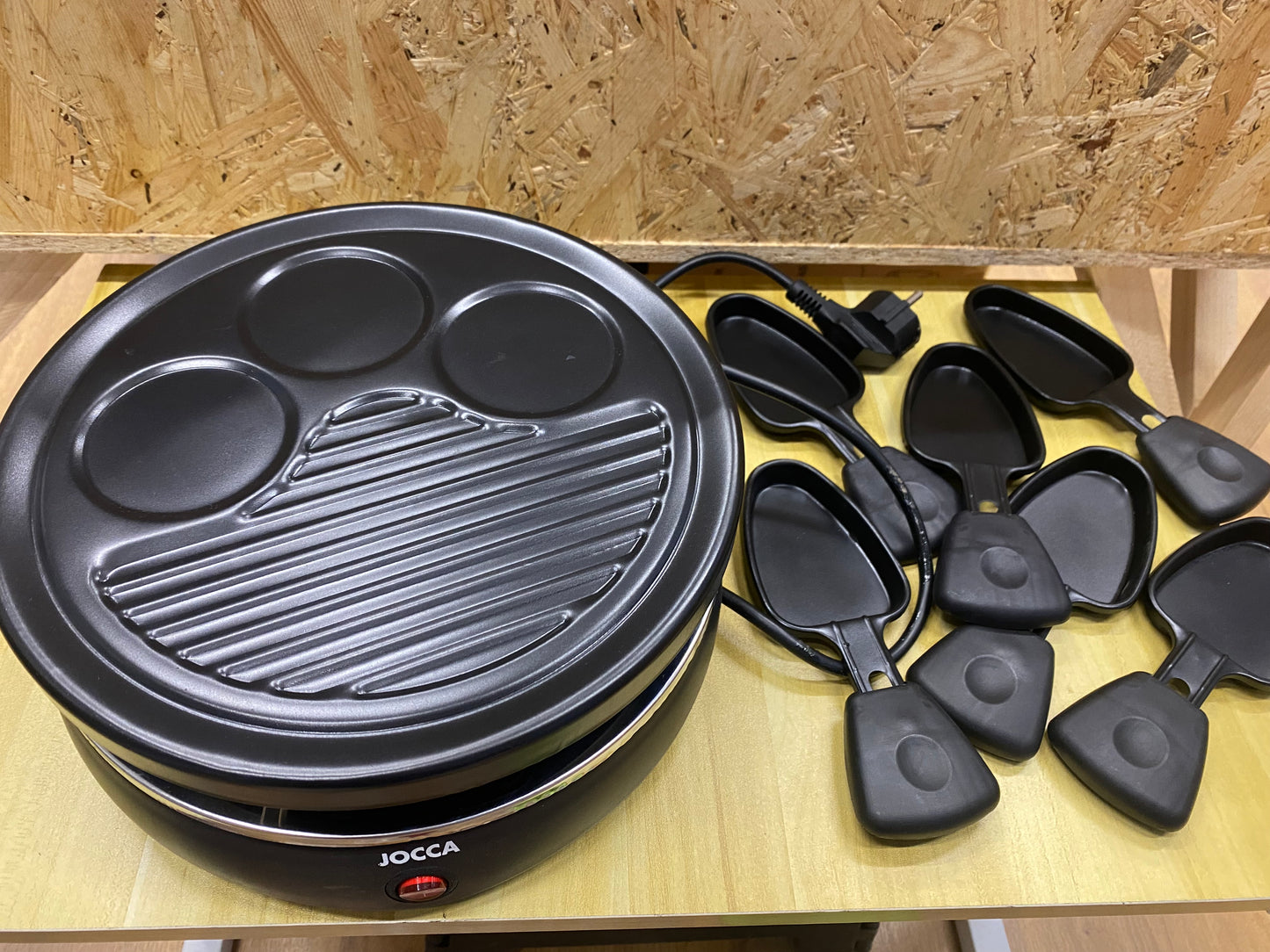 Raclette para 6 personas con forma redonda