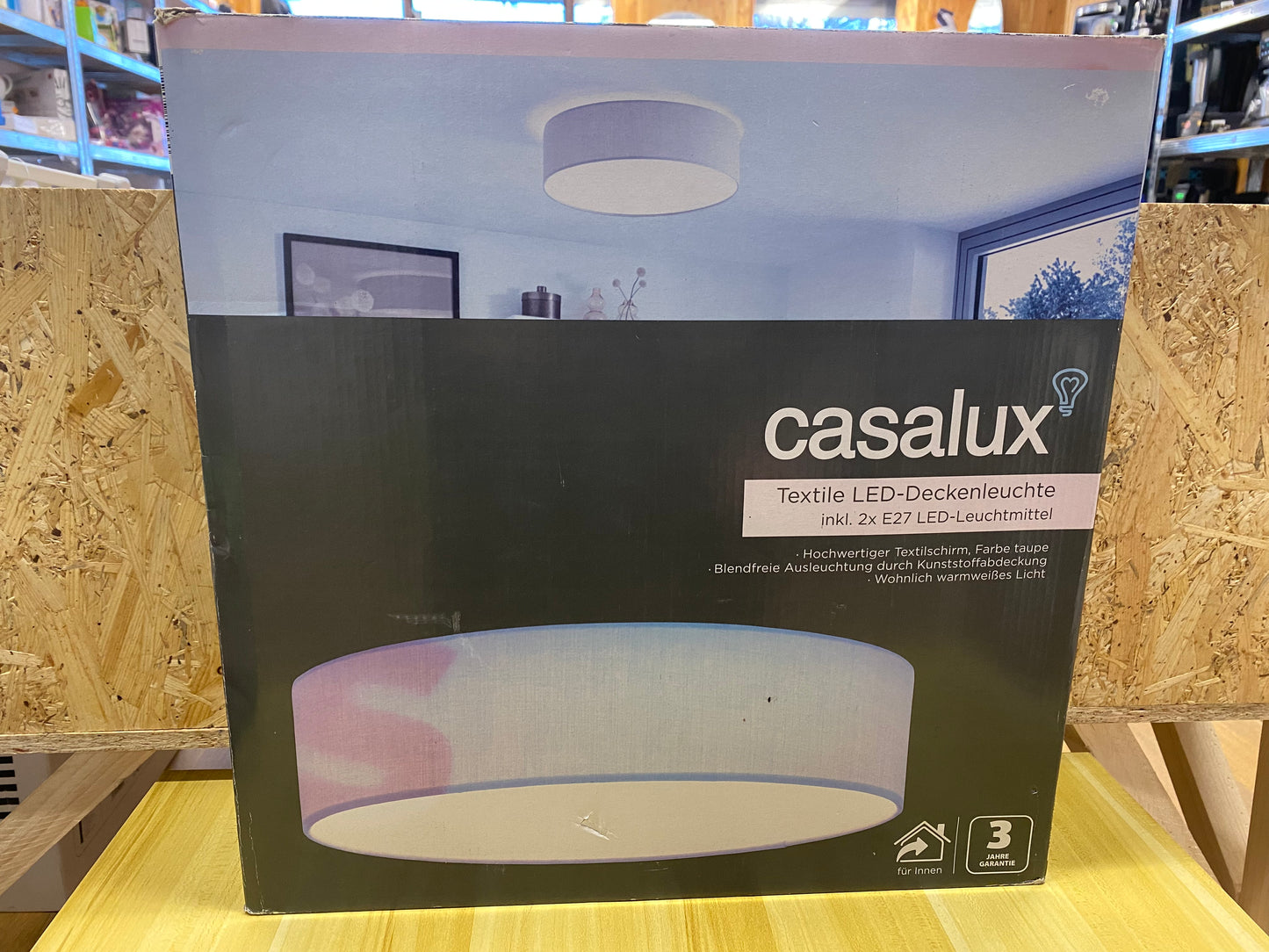 Lámpara de techo textil