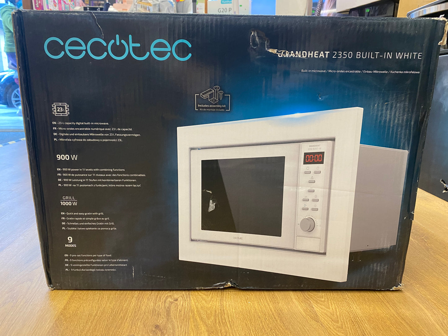 Cecotec Microondas encastrable Digital GrandHeat 2350