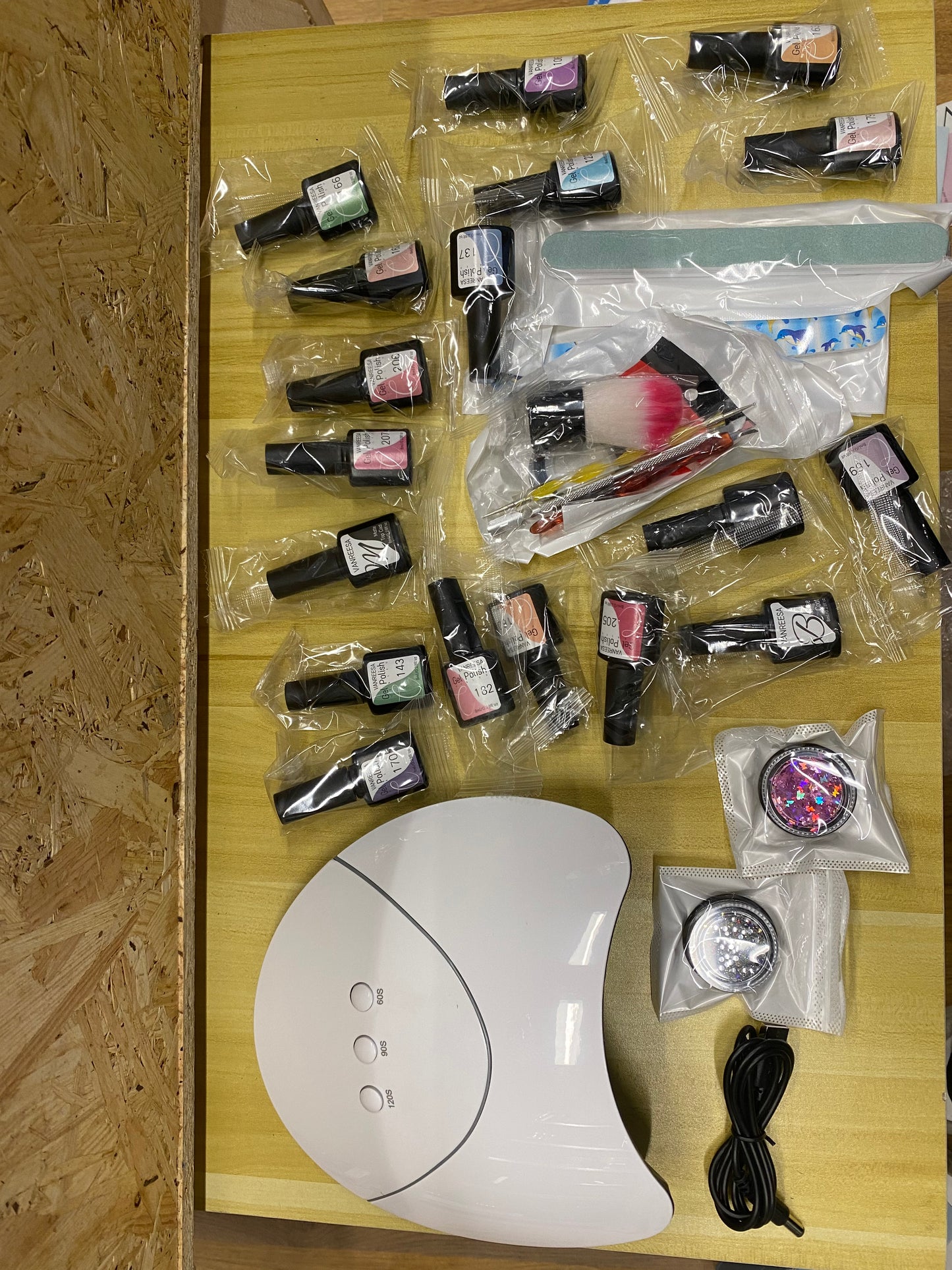 VANREESA Kit Uñas Semipermanentes 15 Colores