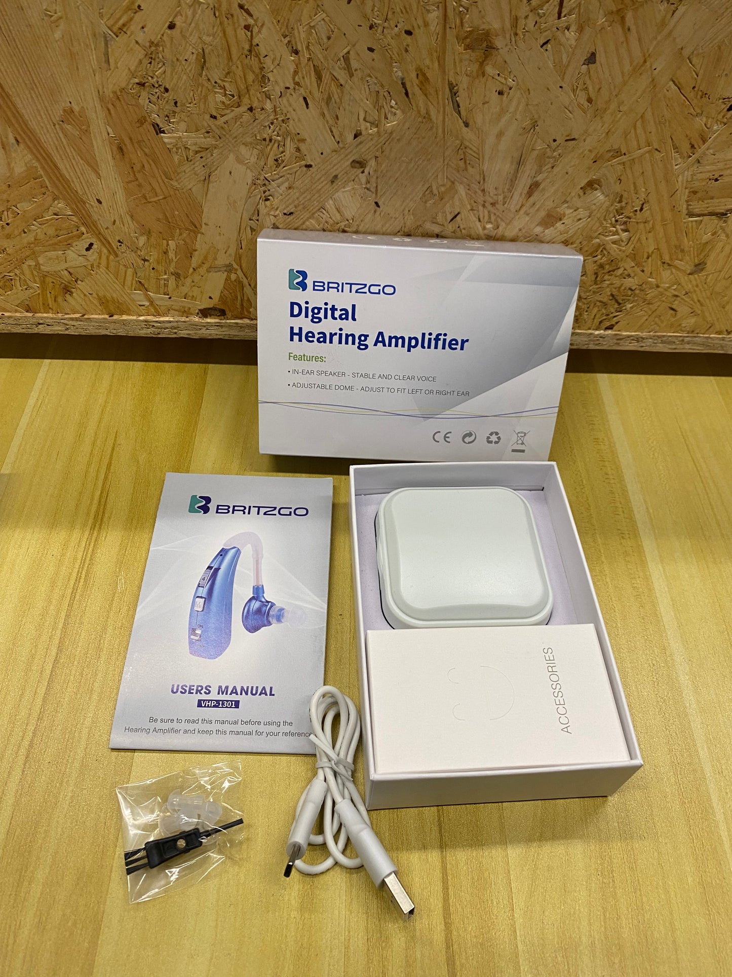 Britzgo Dispositivo recargable compacto, dos modos de sonido, carga tipo C, azul