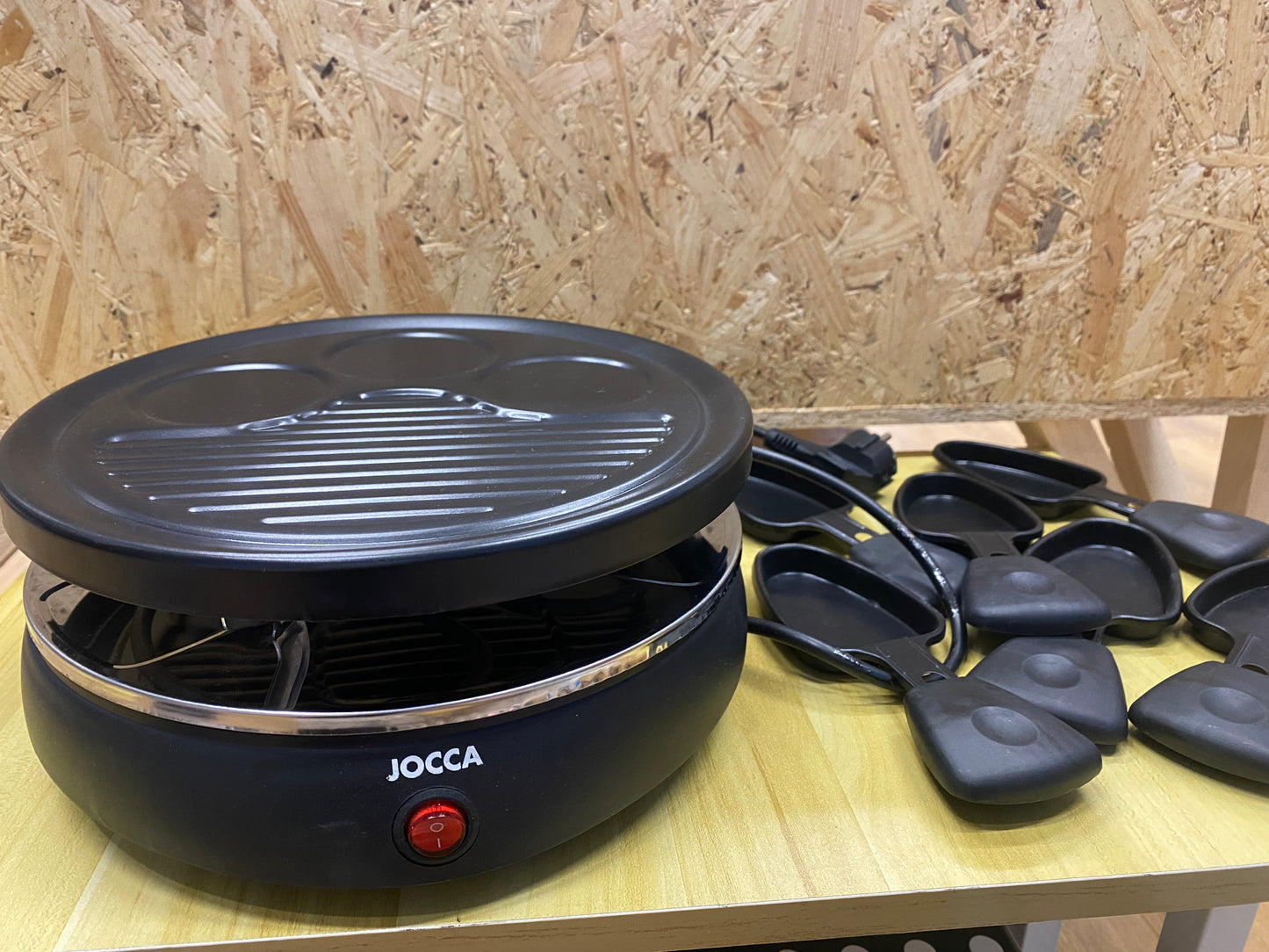 Raclette para 6 personas con forma redonda