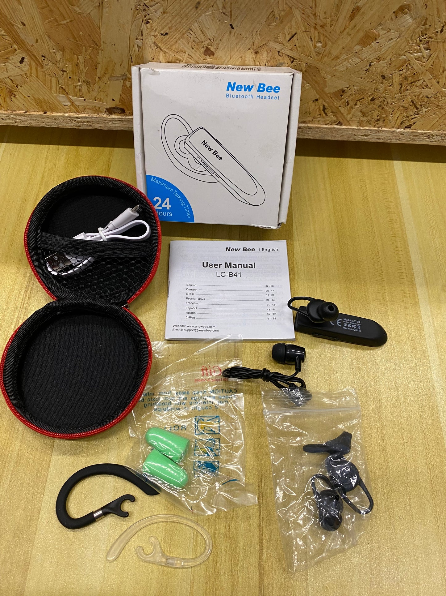 New bee - Auriculares inalámbricos Bluetooth con micrófono