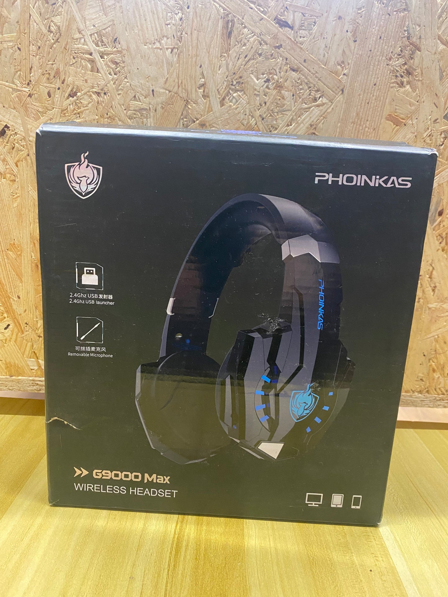 PHOINIKAS Auriculares Gaming Inalámbricos para PS4/PS5/PC