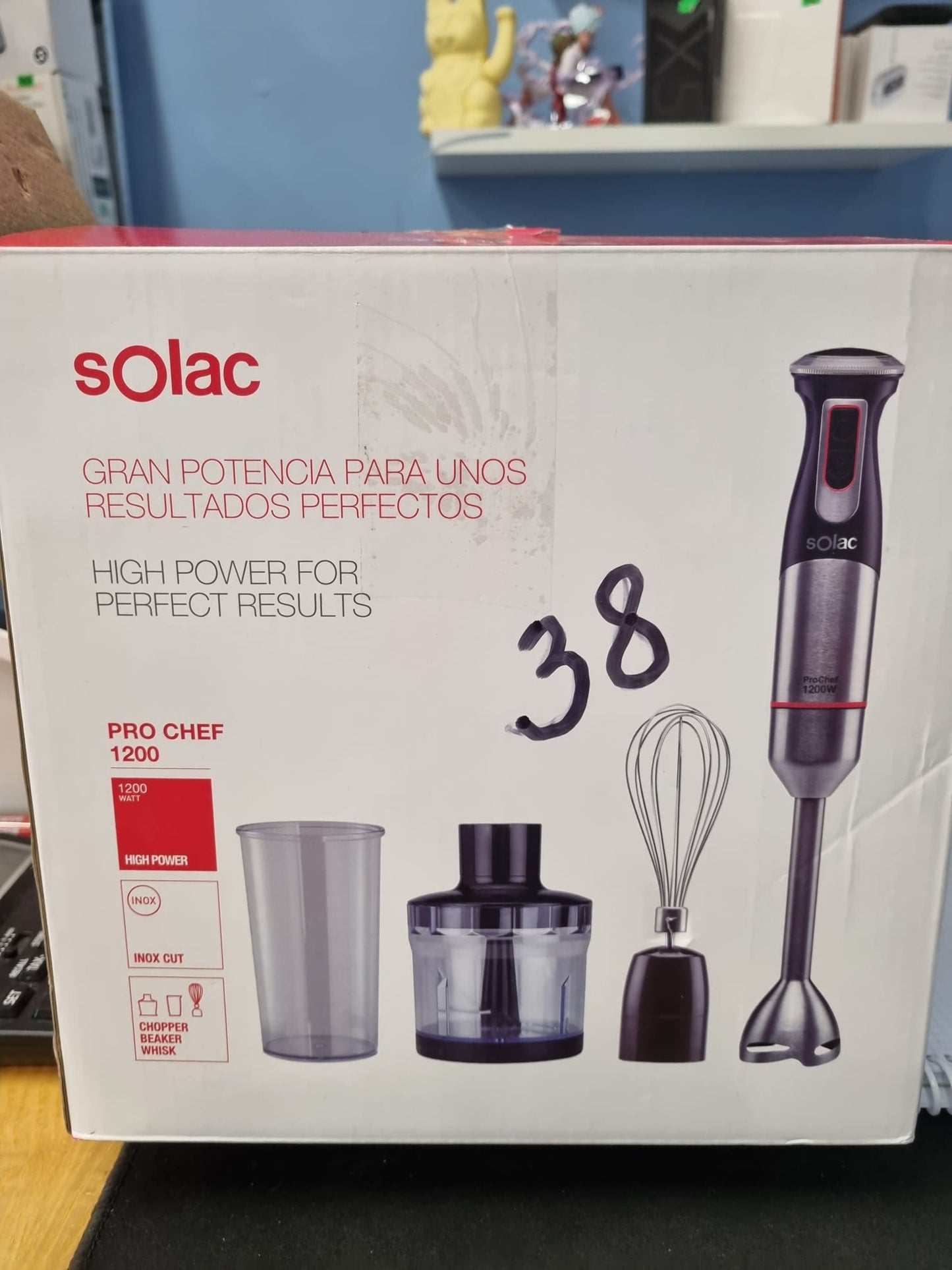 Batidora de mano y accesorios 1200 W