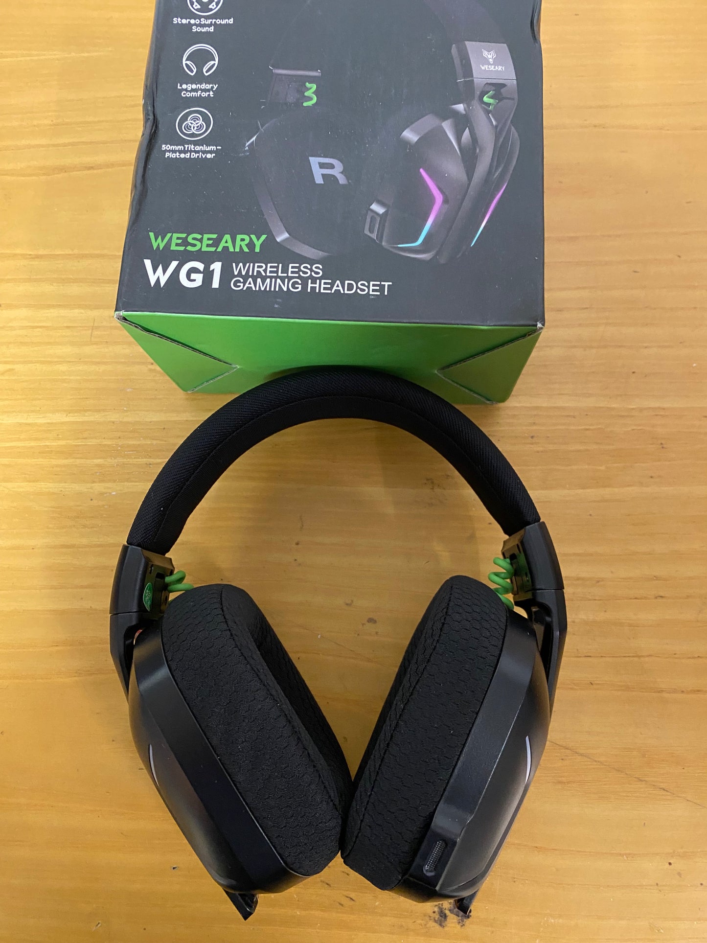 WESEARY WG1 Cascos Gaming Inalambricos