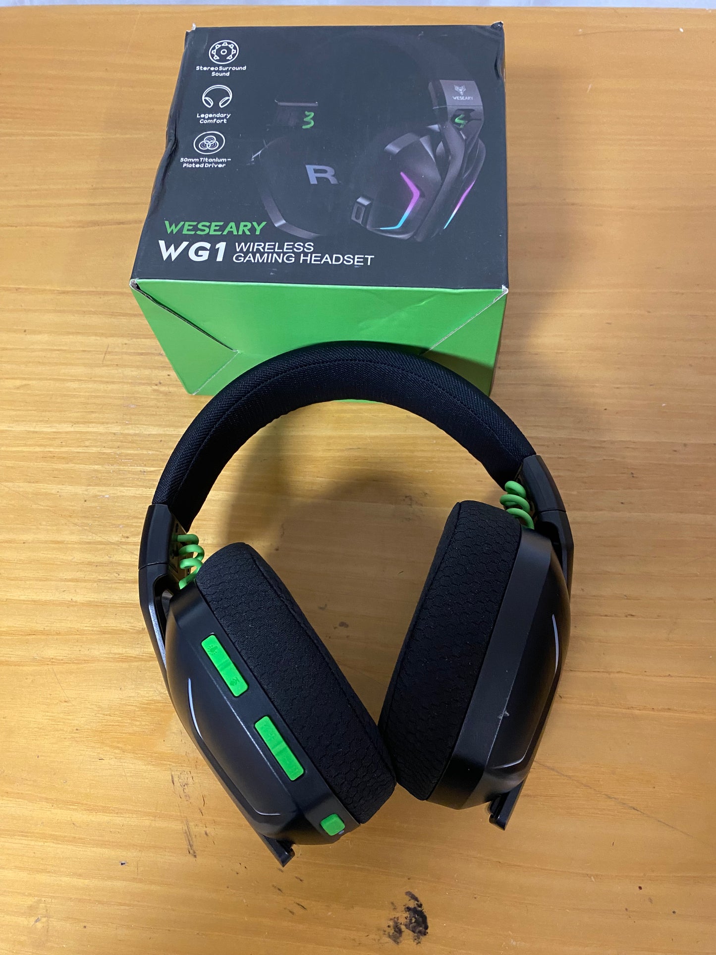 WESEARY WG1 Cascos Gaming Inalambricos