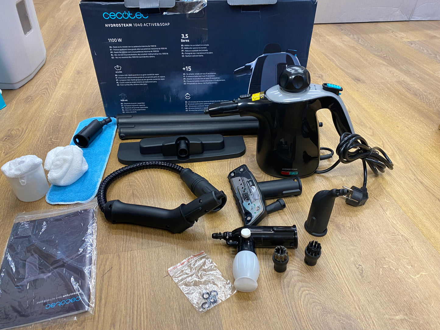 Cecotec Vaporeta de mano HydroSteam 1040 Active&Soap