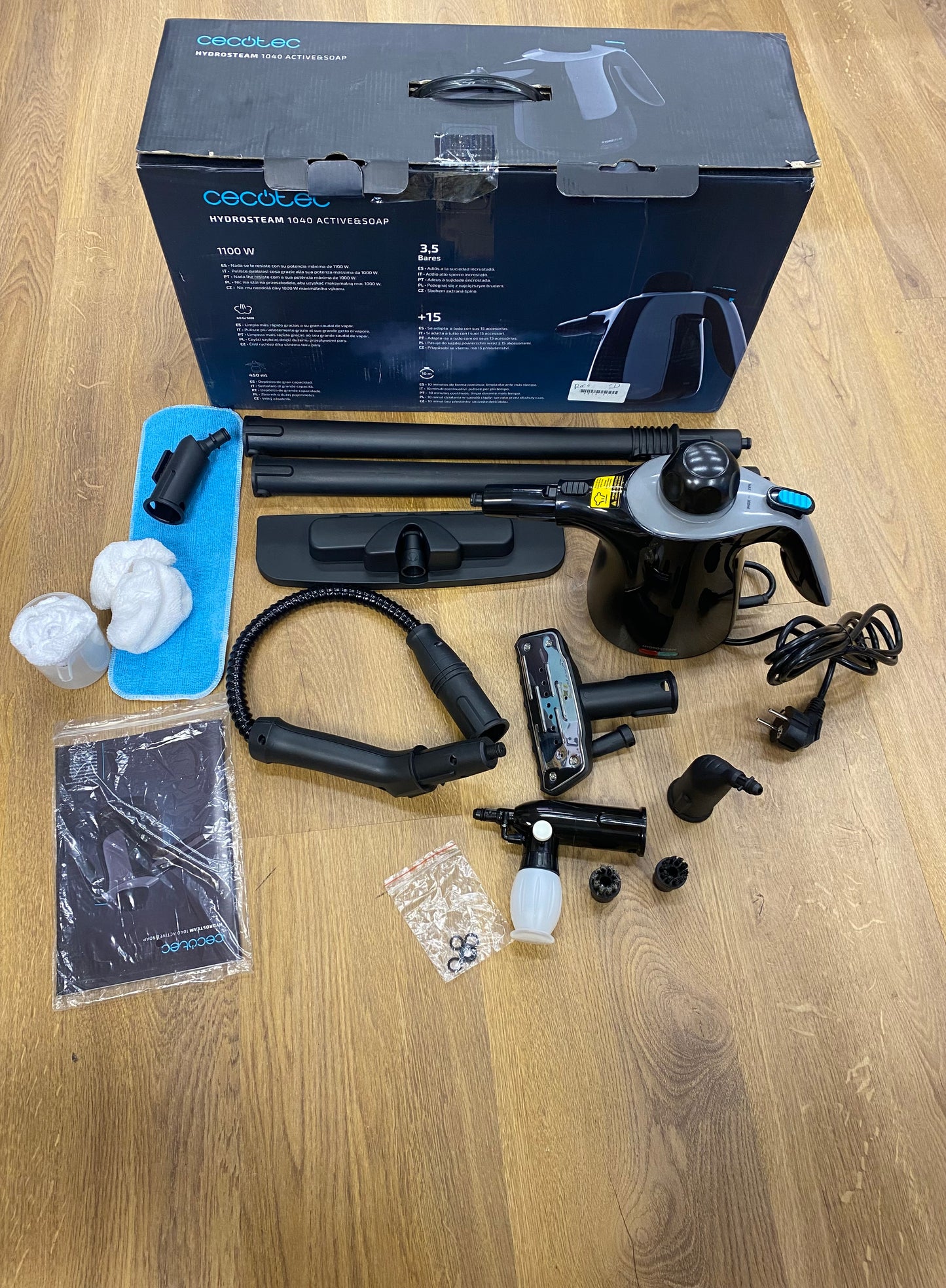 Cecotec Vaporeta de mano HydroSteam 1040 Active&Soap