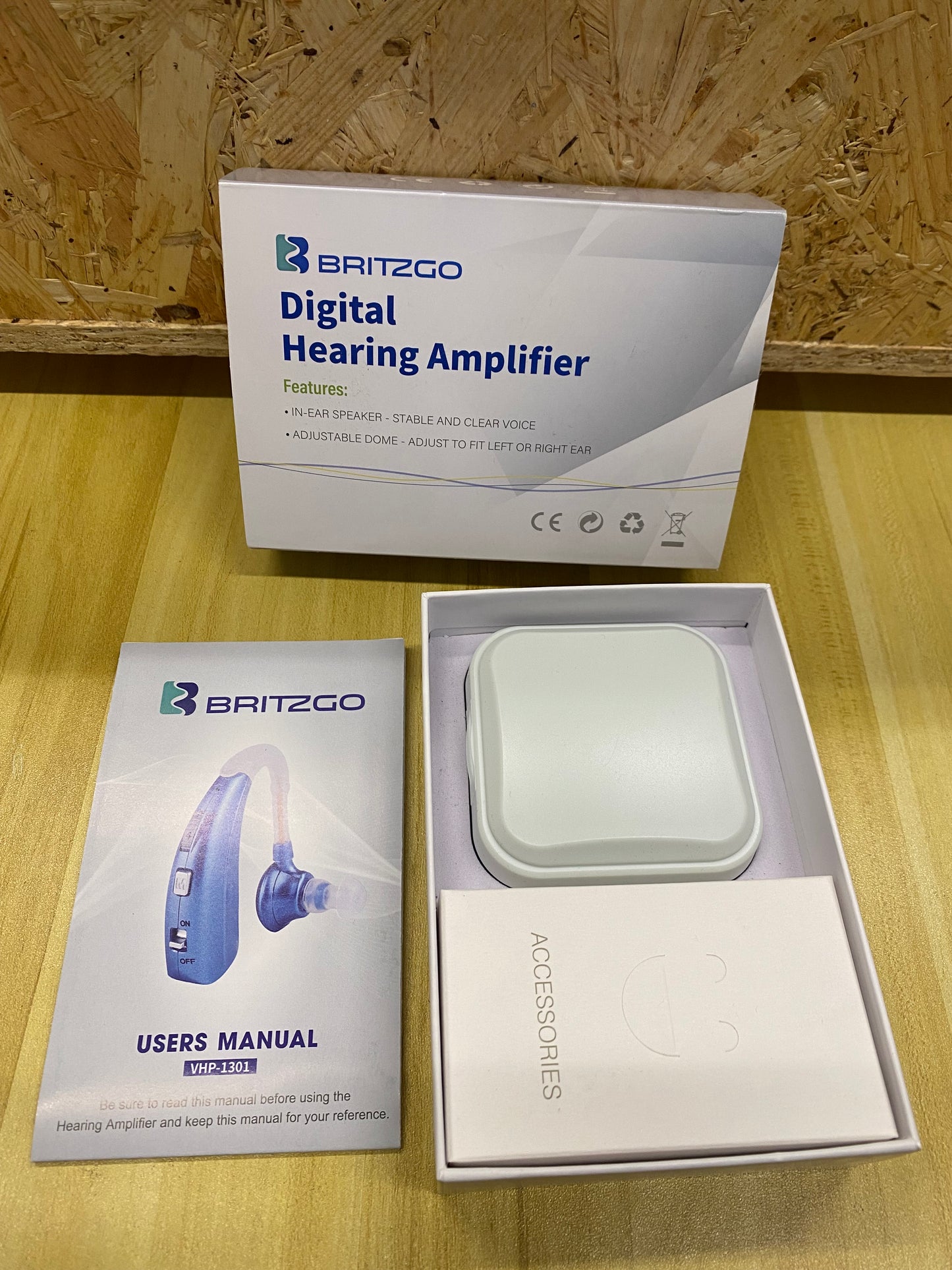 Britzgo Dispositivo recargable compacto, dos modos de sonido, carga tipo C, azul